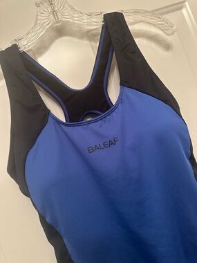 NWT Women’s Athletic Racerback One Piece Swimsuit – Size XL/40-Blue/Black
